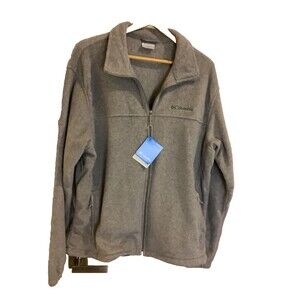 Columbia Fleece Jacket Men's XL Gray Full Zip-Up~Zipper NWT
